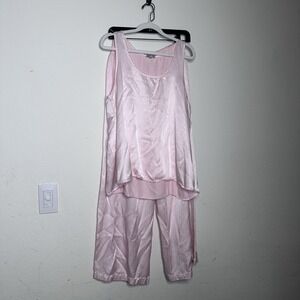 PJ Harlow 2Pc Jolie Pajama Pants & Jackie Top Set Medium Baby Pink